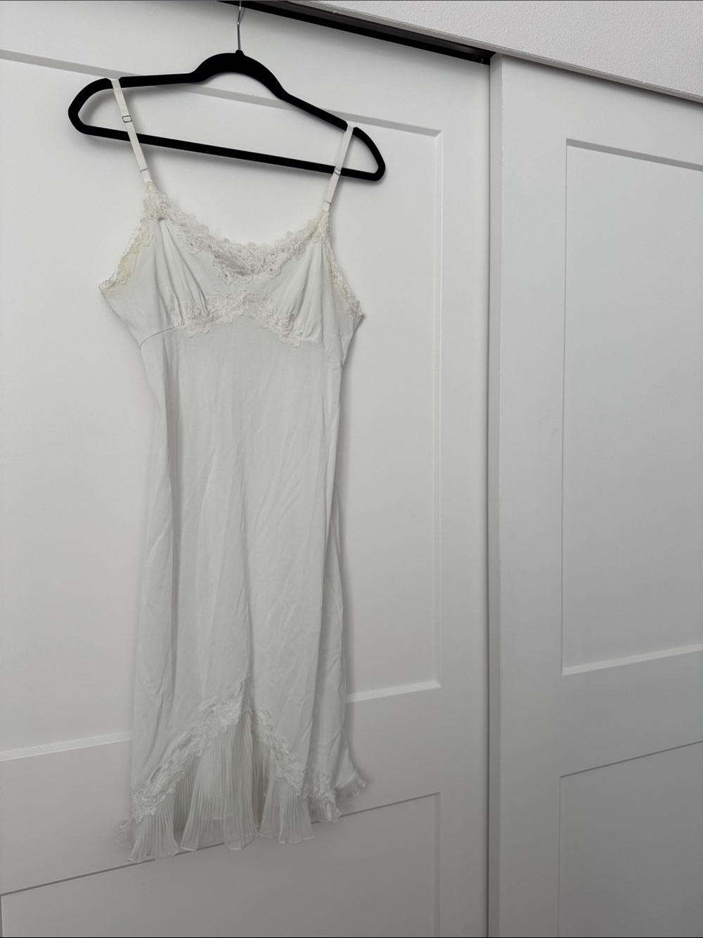 Vintage Bridal Lace and Ruffle Slip